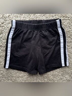 Garanimals Toddler Boys Black Athletic Shorts Gray Side Stripe Size 24M